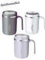 Office Cup, Tea Cup, Insulated Coffee Mug, Stainless Steel Coffee Mug 500 ml with Handle | Premium Clear Cap Mug with Lid for Coffee/Tea/Milk.. 