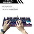 87 Key Metal Rim Wired Mechanical Gaming Keyboard, Blue Switch, 10 Backlight Modes, N-Key Rollover, Waterproof Mechanical Gaming Wired Keyboard RGB Blue Switch AntiGhosting RAPTURE KILO RGB Mechanical Gaming Keyboard, Compact wired keyboard, 87 keys. 
