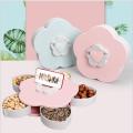 Multi-Function Creative Dried Fruit Plate Rotating Candy Box Candy Storage Box Flower Petal Shaped Wedding Decoration Home Decor Snacks Candy Tray. 