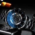 Relo Watch for Men Original Casual Luminous Silver Watch Business Men Watches Classic Calendar Clock Stainless Steel Strap Men's Quartz Watch. 