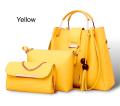 3-PC Ladies bags Handbag Set - Soft PU Leather Tote, Crossbody & Clutch Bags. 