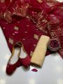 4-Piece Organza Suit with Stunning Sequence Work and Free Khussa. 