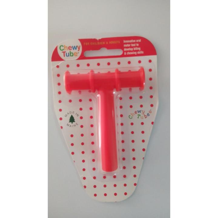 Chewy Tubes Accessories for Jaw Rehabilitation Program -Red Chewy Tube