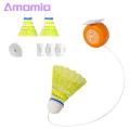Rebound Trainer Portable Badminton Trainer Set Adjustable Height Self-training Tool for Single-player Rebound Practice Easy Installation. 