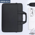 BRINCH 15.6" Laptop Sleeve Business Briefcase Compatible With Laptop/Macbook, Notebook Computer Waterproof Polyester Briefcase Shockproof Sleeve With Back Zipper Pocket & Trolley Belt. 