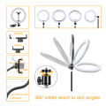 10(inch) 26cm Ring Light With Phone Holder & 3 Shades of Colours Only Ring light For Video Making Selfie Ring Light Photography Dimmable Makeup 26cm Ring Light Video Live 12w 5500k LED Fill Ring Lamp with Phone Holder USB Plug.. 