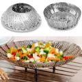 Steamer Folding Seamer , Stainless Steel Food Steamer Basket | Premium Expandable Steam Basket. 