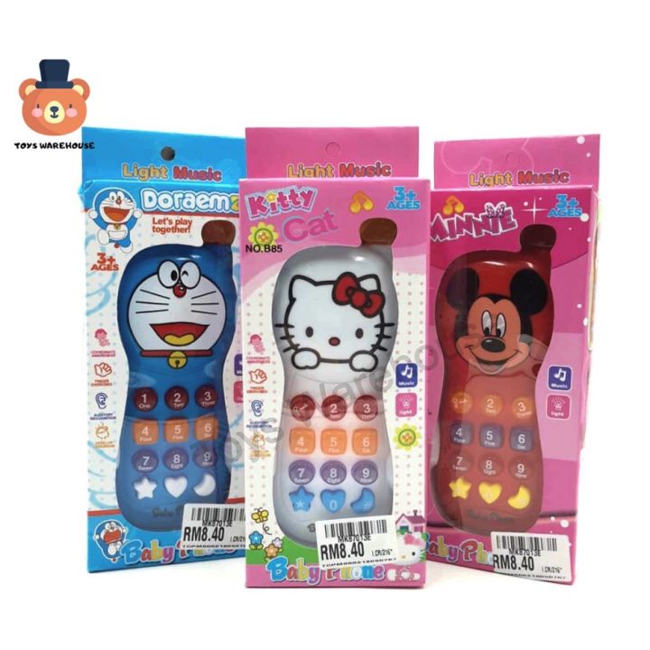 Doraemon Musical Cartoon Mobile Phone Toy with Colorful Light Effects and Wonderful Music Sound for Baby Kids