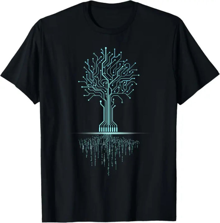 2024Fun Binary Tree Coding Computer Software Programmer Tee T-Shirt ...