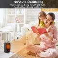 KLOUDIC Electric Heater Cooler 950W PTC Ceramic Space Heater Portable Personal Heater Oscillation Tip-Over and Overheat Protection Small Space Heater (can be used as a dehumidifier in moisture season) for Home Office Use - Black 01 [Energy Class A+++]. 