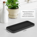 2 Pack Black Sink Organizer Tray Silicone Sink Organizer Tray Sponge Holder for Kitchen Sink Bathroom Tray Sponge Silicone Soap Holder. 