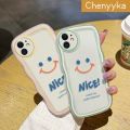 chenyyka For iPhone 11 Pro Case Fashion Smile Pattern Colorful Lovely Cream Wave Border Soft Clear Shockproof Phone Cases Creative Camera Transparent Casing Simple Gentle Protective Cover. 