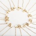 Letter Alphabet Heart Pendant Necklace First Name Plated Metal Chain Women Girls Gift. 