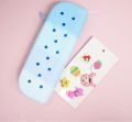 Diy Charm soft fancy silicon Magical Pencil Case for Girls and boys : Jumbo Zipper Pouch & Geometry Box – Fancy Stationery Set: Pouch  & Zipper for cute girls -With extra cartoon cute Adjustable Stickers- Girl Pencil Fun Case – unique and stylish pouch. 