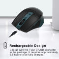 A4Tech FB35CS - Bluetooth + 2.4G Wireless - Rechargeable Type C - Silent Clicks - 2000 DPI - Connects 3 Devices - For PC/Laptop/Tablet/Smart TV. 