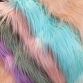 CGGJNUOH 8cm White Long Faux Fur Fabric Handmade Immitation Fur Soft Plush Clothing Fabric Toys Beard Hair Christmas Sewing Accessories. 