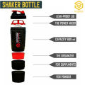 Syedna Ecommerce 3-in-1 Spider Protein Shaker Bottle - 500ml Capacity - BPA-Free Plastic - Temperature-Proof - Leak-Proof Bottle - Premium Quality Design - Perfect for Gym, Sports, Water, Cycling, Fitness Men & Women. 
