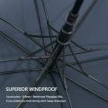 High Quality Golf Umbrella For Super Strong Wind For 4 Persons - 130cm - Black. 