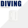 NANLIY- Dive Weights for Scuba Diving Weight Belt Lead Weights Scuba, Coated Dive Weights,Diving Lead Weights White. 
