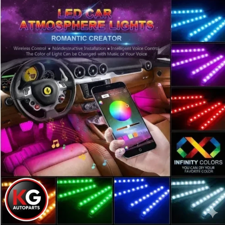 Mobile App Control RGB Interior Ambient Light for Bike & Car – 12V LED ...