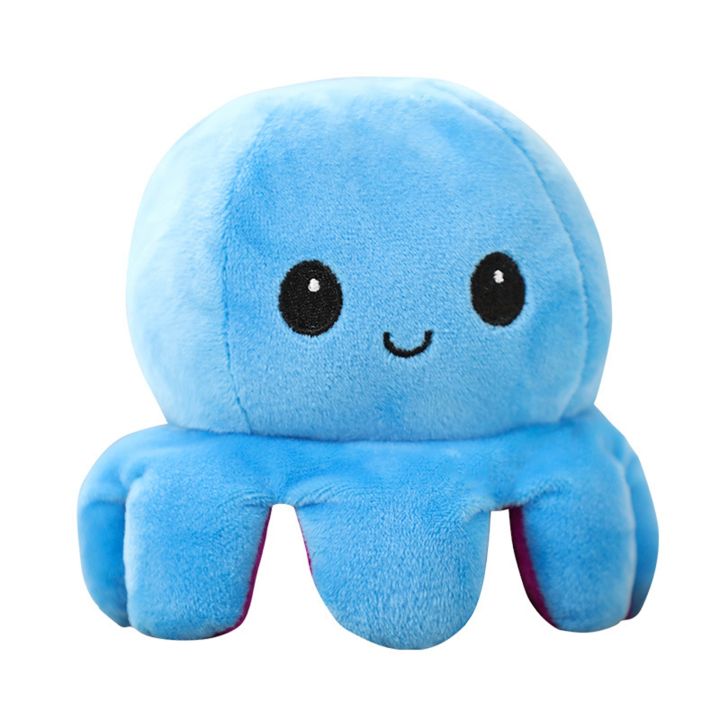 ready stock 2021 Reversible Octopus Plush, Adorable, Soft Cotton Soft, Double Sided Gift for Kids, Emotional Flap