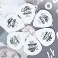 6pcs Dunlop Tortex White Guitar Picks Bass Mediator Acoustic Electric Accessories Classic 0.73/0.88/1.0/1.14/1.35/1.5mm Picks. 