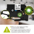 12mm Ribbon for Brother Label Tape Compatible for Tze-Label Tape tze231 for P-touch PTH110 H107 P710BT Cartridge Label Printer PCardiaCP. 