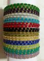 Pack of 3 | Kids Glass Bangles Multi Colour 24 pieces/ 2 Dozen velvet & Glitter glass bangles for baby girls ( bachio ko choria. 