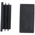 FLYEER 2020 130Pcs Plastic Square Tube Inserts End Blanking Caps Black - 100pcs 20mm x 20mm & 30Pcs 25X50mm. 