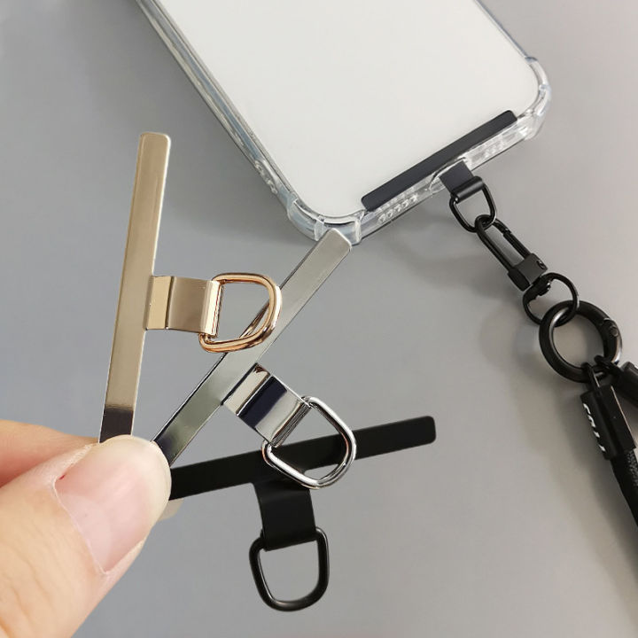 Strap Patch 4/1PCS Ultra-thin Stainless Steel Phone Tether Patch Gasket Cellphone ...