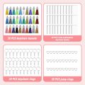 30 Sets Acrylic Keychain Blanks Acrylic Key Ring Circles with Hole. 