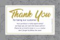 Thank You For Your Order Card Praise Labels For Businesses. 
