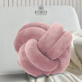 Rizaries Knot Pillow Ball Cushion 23cm Soft Velvet Round Throw Pillow for Sofa, Bed & Living Room Decor. 