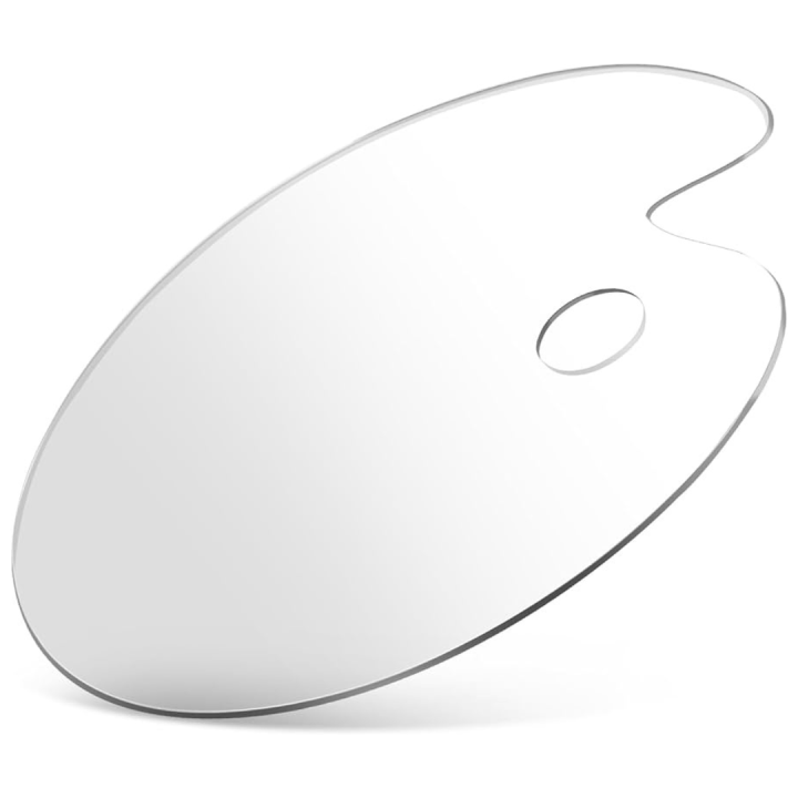 Transparent Acrylic Paint Palette 8 × 11 Inches Oval Art Paint Tray