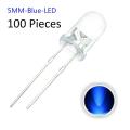 Leds 5mm Pack Of 100 Pieces Crystal Clear Red Green Blue. 