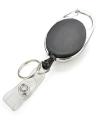 12 Pcs - YoYo Pull Chain ID Card Holder - Black. 