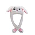 【HOT】 1PC Rabbit Hat Plush Can Moving Bunny Ears Hat For Kids Adult Girlfriend Bunny Plush Cap Winter Hat. 