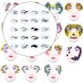 Face Painting Stencil Makeup Art Painting Smooth Lightweight Reusable Eyebrow Shape. 