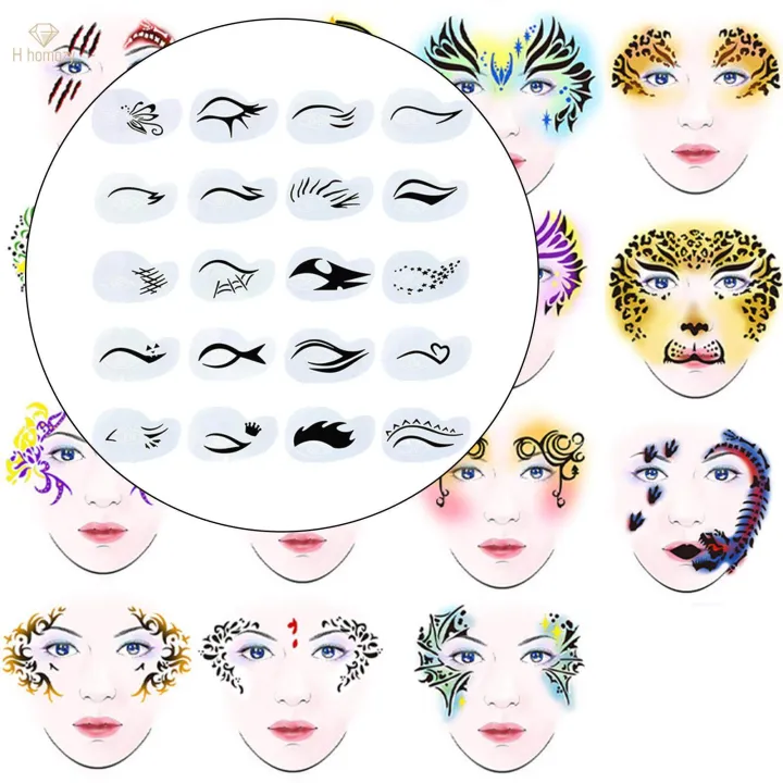 Face%20Painting%20Stencil%20Makeup%20Art%20Painting%20Smooth%20Lightweight%20Reusable%20Eyebrow%20Shape%20-%20Image%205