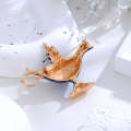 Exotic style Ala lamp creative brooch fashionable glazed mini anti glare small pin shirt collar pin. 