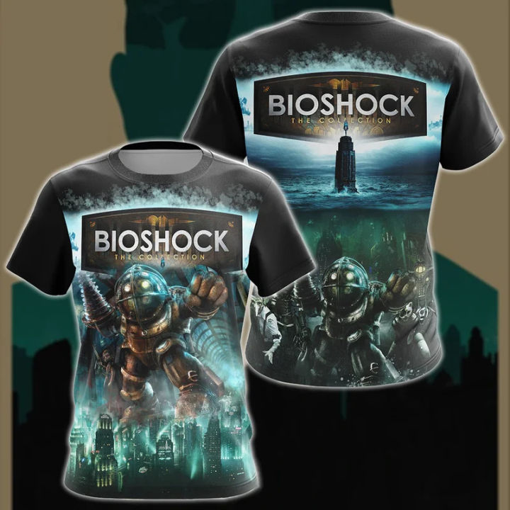 Summer BioShock T-shirts game 3D printed streetwear men women fashion oversized short sleeve t shirt kids tees tops man clothing
