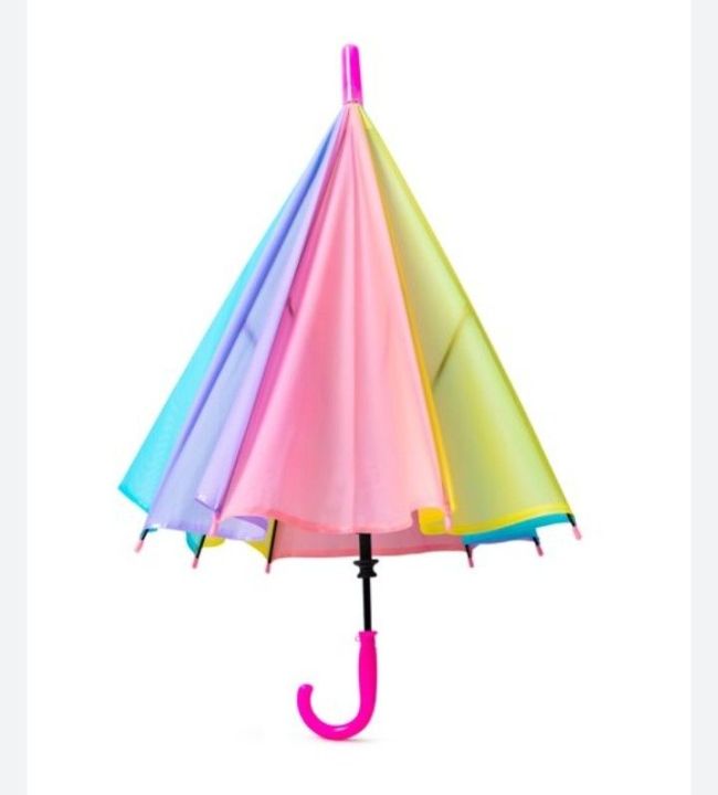 children's multi colours rainbow umbrella wind proof umbrella rain umbrella