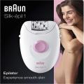 Braun Silk Epil 1 Epilator 1170- White & Pink. 