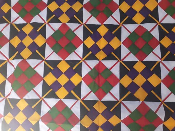 Traditional Sindhi Rilli - Bedsheet - Multicolor - Box Design (6ft by 4ft)