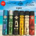 Air Freshener Cold Ice | Bruty | Azura | Havoc Goldl |Silver| Big boss  Pack of 6 300ml Big Bottle HouseCare Room Spray Imported High Quality Deal Offer Fresh Scent Fragrance | Wash Room Bath Room Easy to use | Office Room | Car Air Freshener | Hotel Room. 