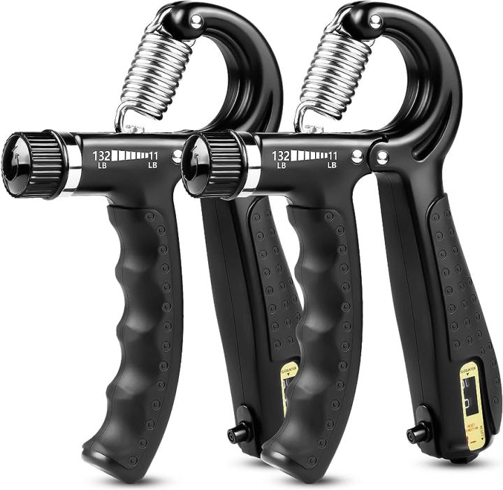 Adjustable handgrip with counter pack of 2 / forearms training / strength / gym equipment / hand gripper / workout gear / home gym / arm exercise / muscle strength