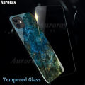 For Tecno Spark 20C 20 Phone Case Fashion Marble Pattern Phone Case Tempered Glass Protected Soft Silicone Bumper for Tecno Spark 20 20C Cover Casing HP. 