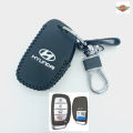 Hyundai Tucson Leather Cover With Key Chain Plus Nano Light In Dark. 