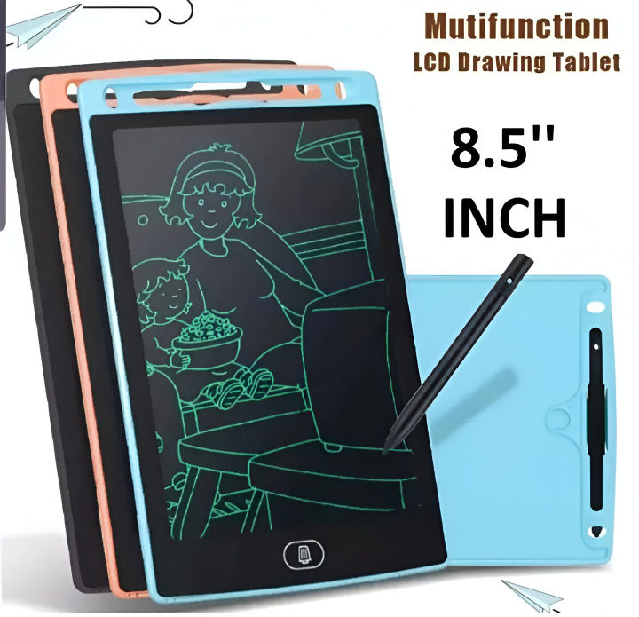 LCD Writing Tablet for Kids - 12-Inch Multicolor Display - Multicolor LCD Writing Tablet - 12-Inch Electric Drawing Board with Pen