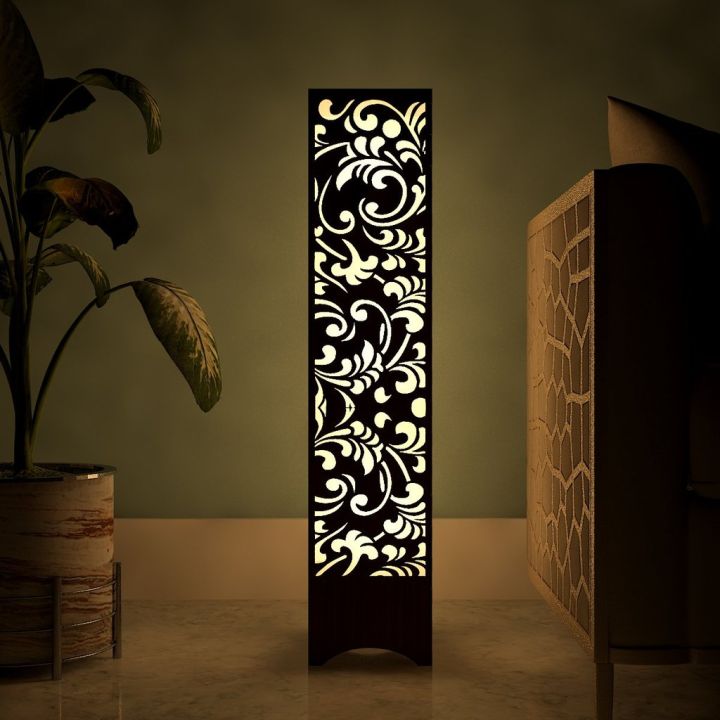 Laser Cutting Unique Design Wooden Lamp I Wooden Lamp I Lamp For Side Table I Wooden Lamps For Bed Room I Wooden Lamps For Drawing Room I Wooden Lamps With Light I Wooden Lamps For Bed Room Side Table I